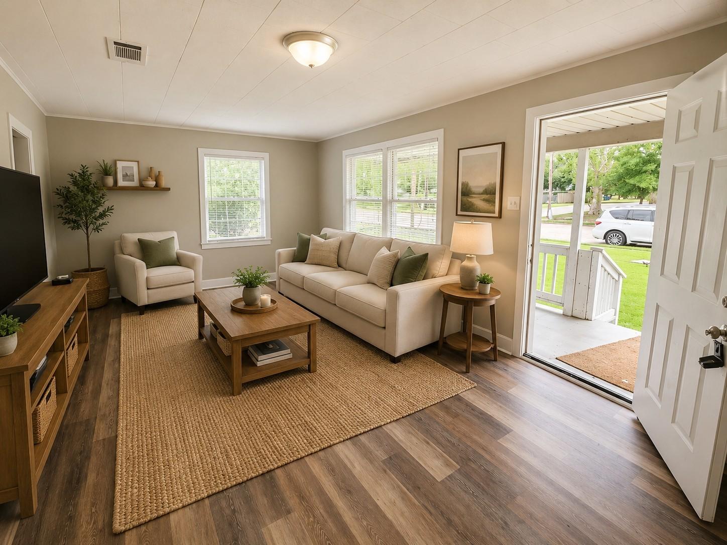 Image 2: Staged living room to show the potential