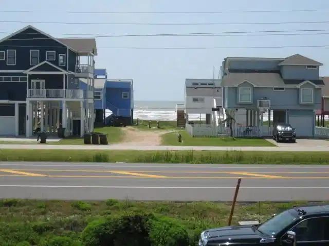 Image 1: VIEW ACROSS SAN LUIS PASS ROAD.