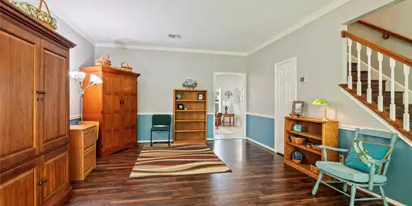 Image 4: Formal Living room with hand-scraped engineered wo