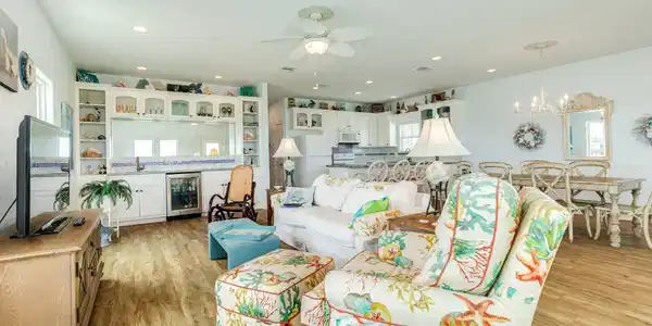 Image 3: Open-Concept Living &ndash; Wide view showcasing the sea