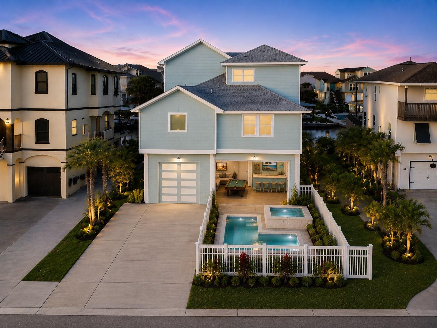 Image 4: Virtually staged potential front yard pool and spa
