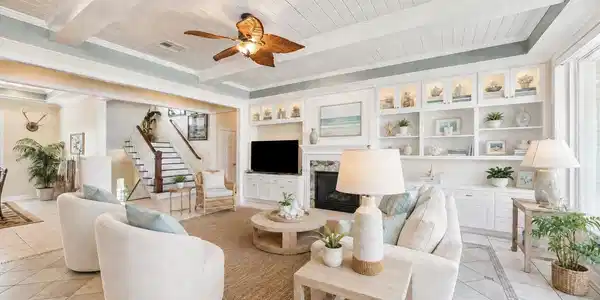 Image 3: Another view of the living room virtually staged s