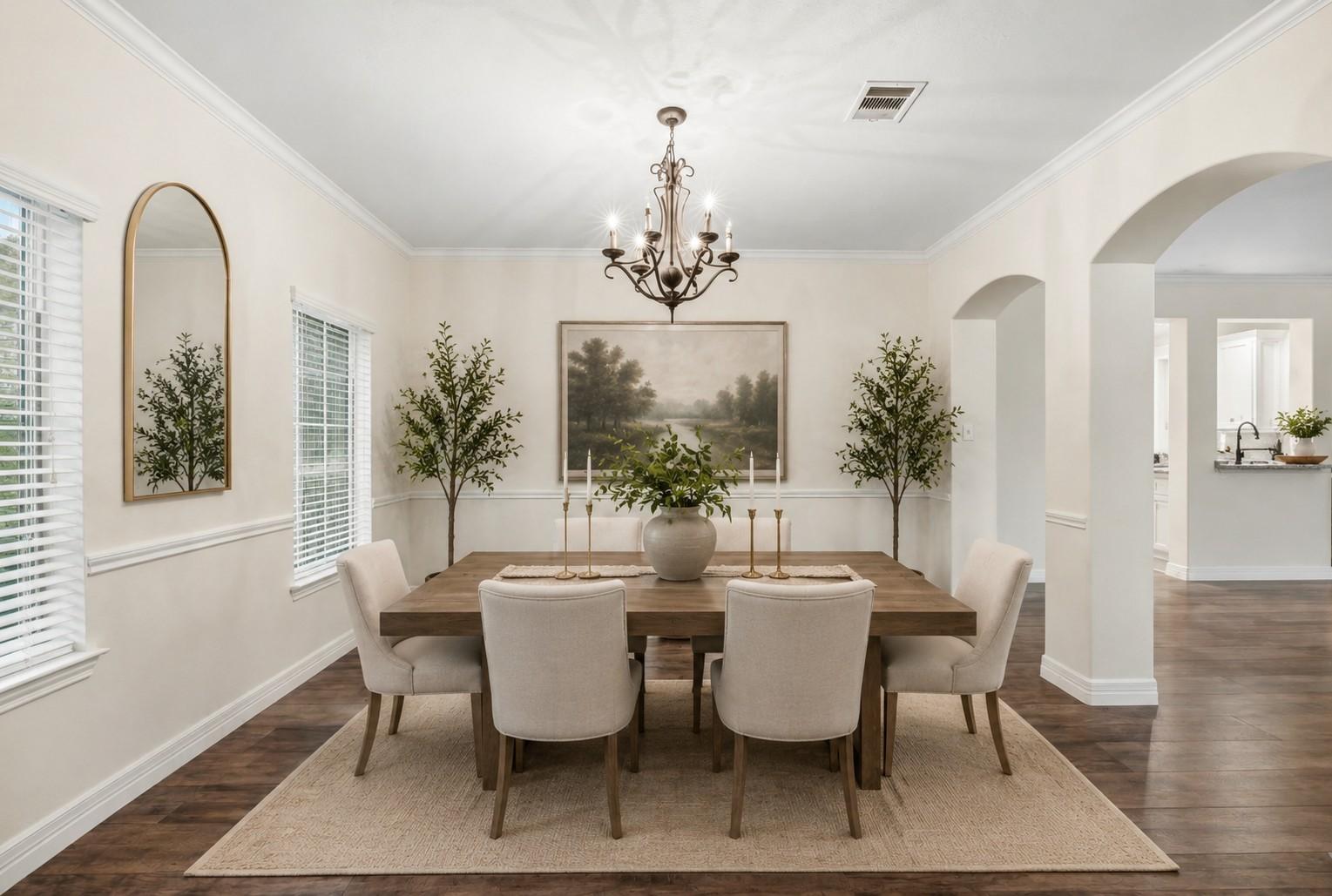 Image 4: Virtually Staged Formal Dining