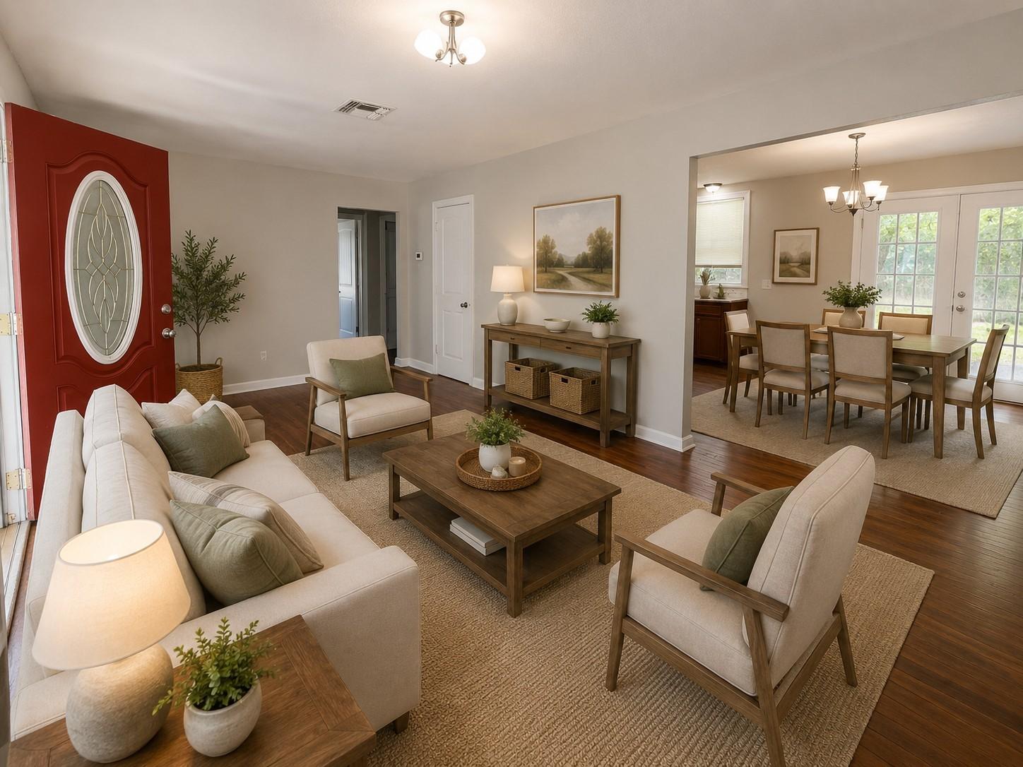 Image 2: Picture staged to show the room's potential.