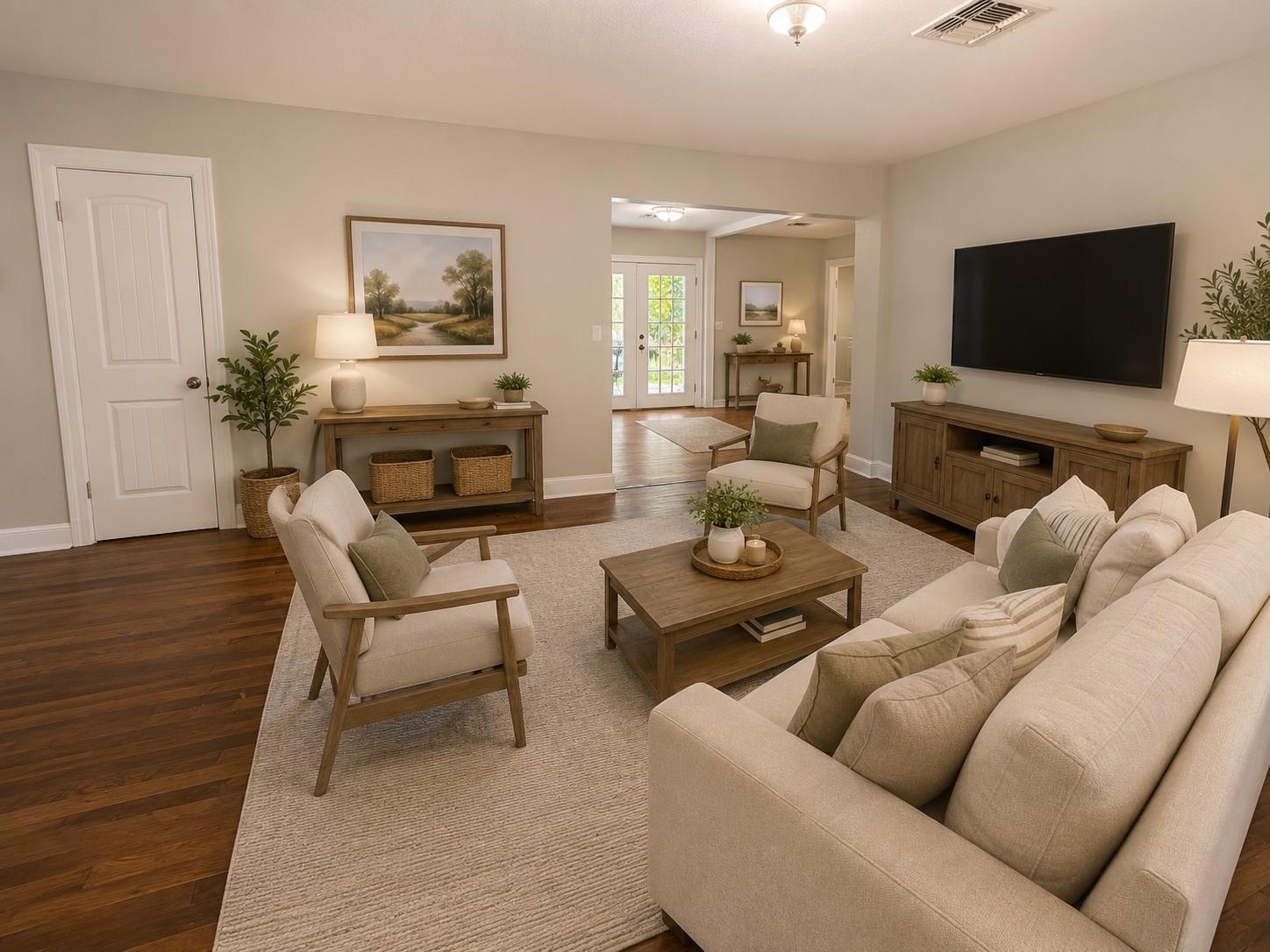 Image 3: Picture staged to show the room's potential.