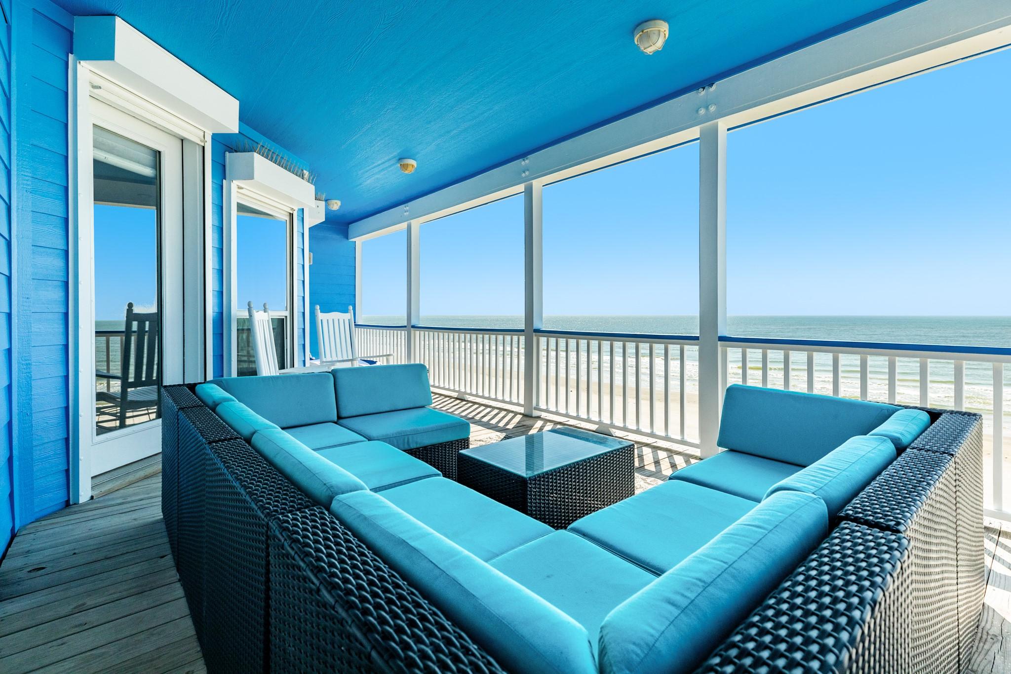 Image 4: Main elevated deck of the home provides a wonderfu
