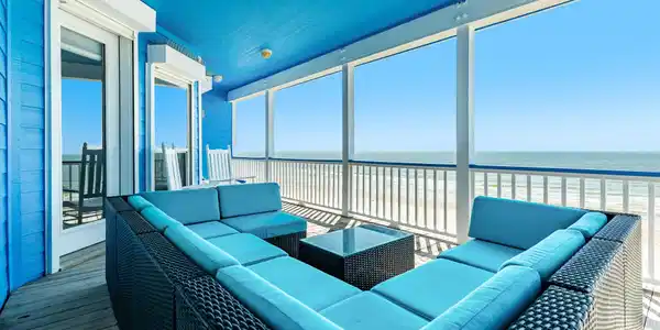 Image 4: Main elevated deck of the home provides a wonderfu