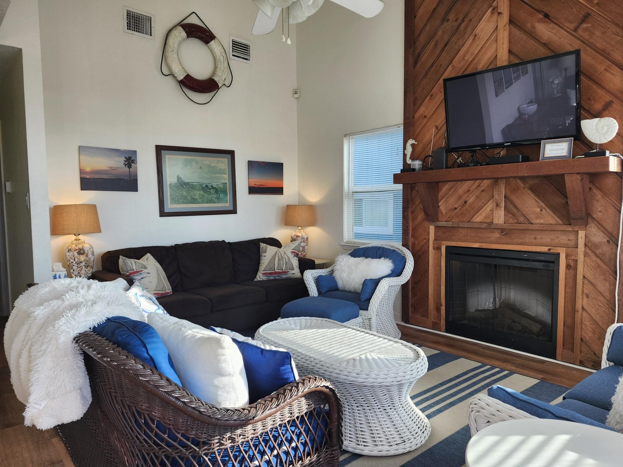Image 4: The living room is off the front deck
