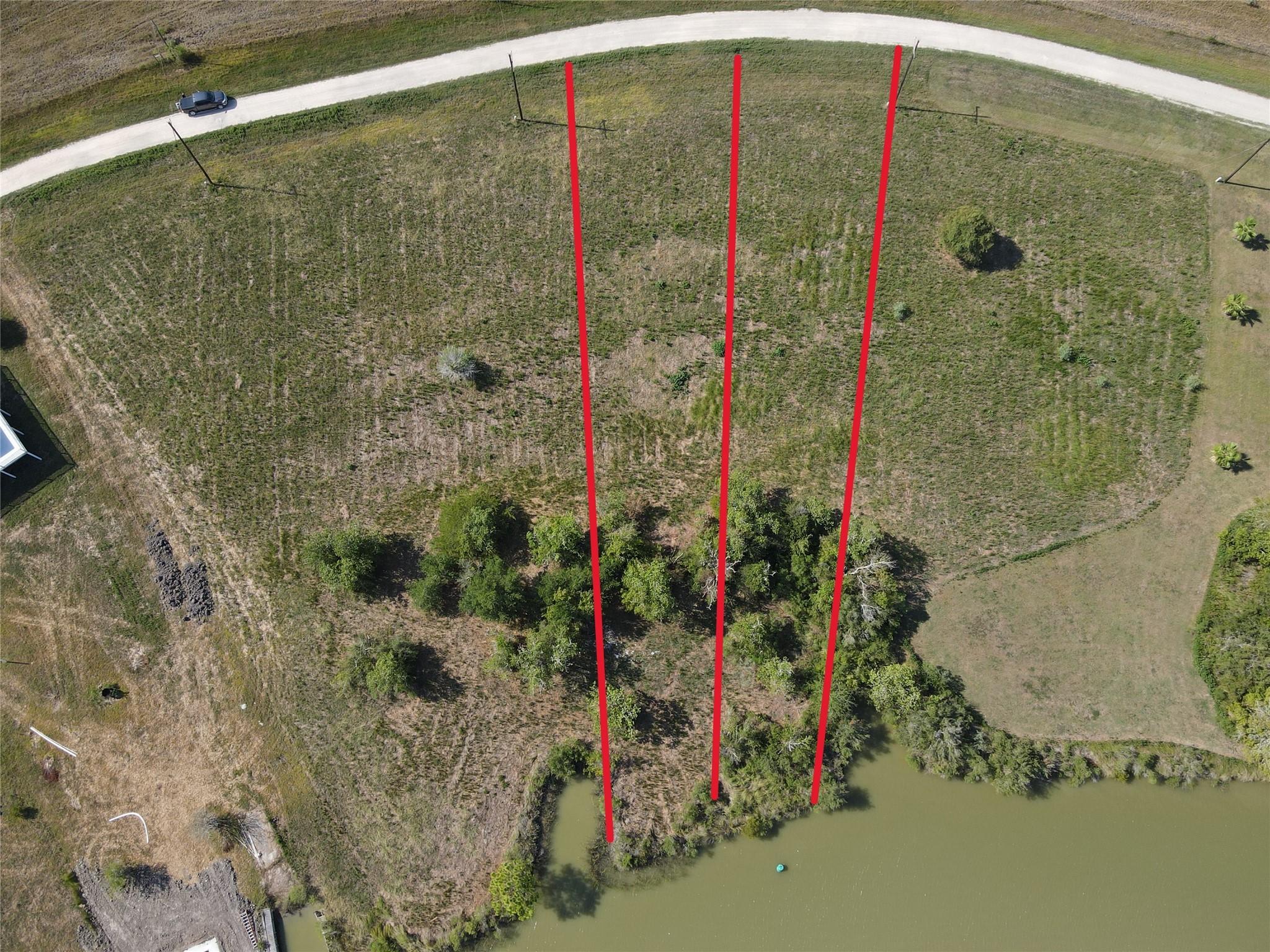 Image 2: 2 lots totaling .74 of an acre - red lines approxi