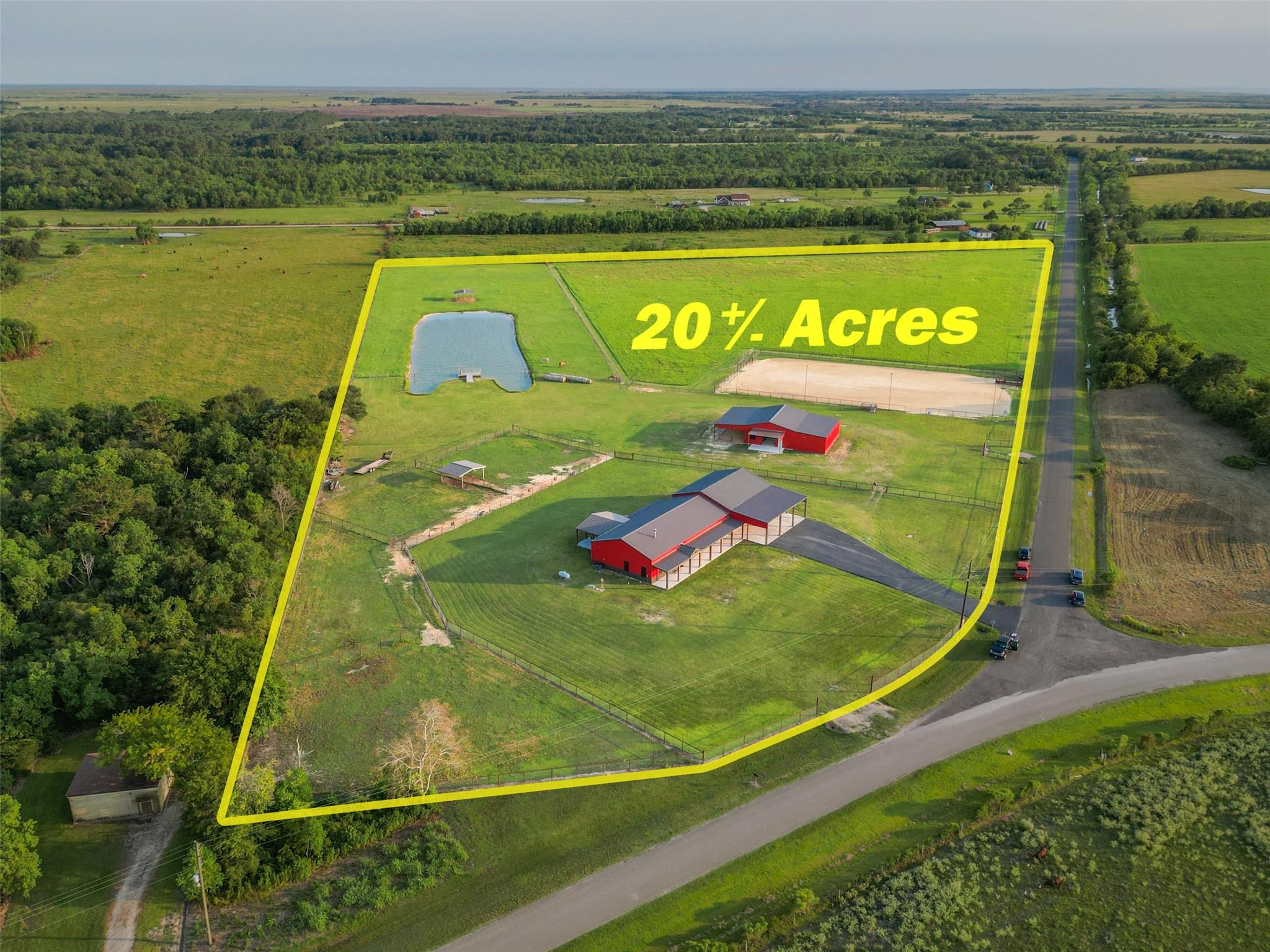 Image 2: 23+ acres with a custom-built metal home, 2,000 sq