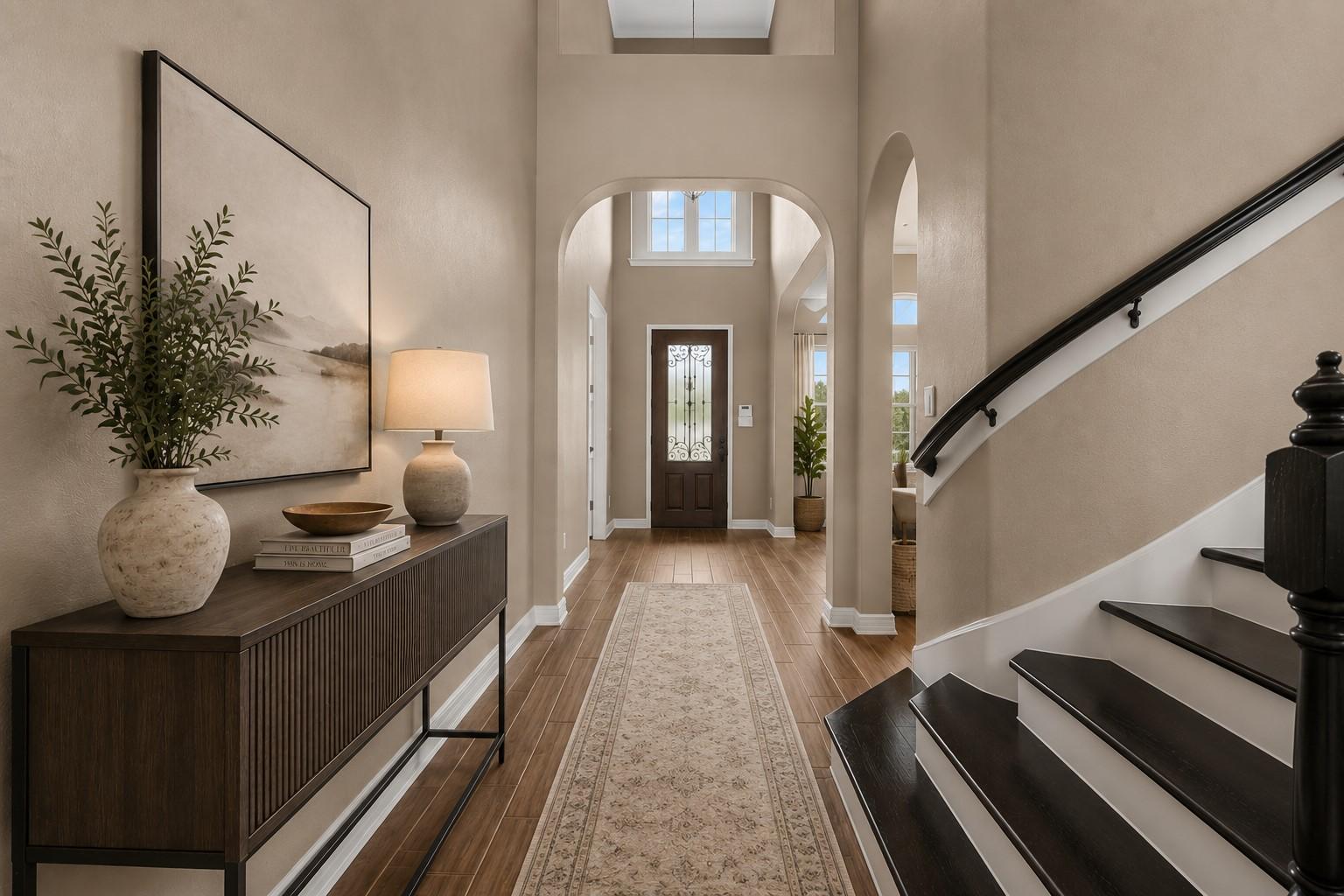 Image 3: Step inside to soaring ceilings, elegant arched en