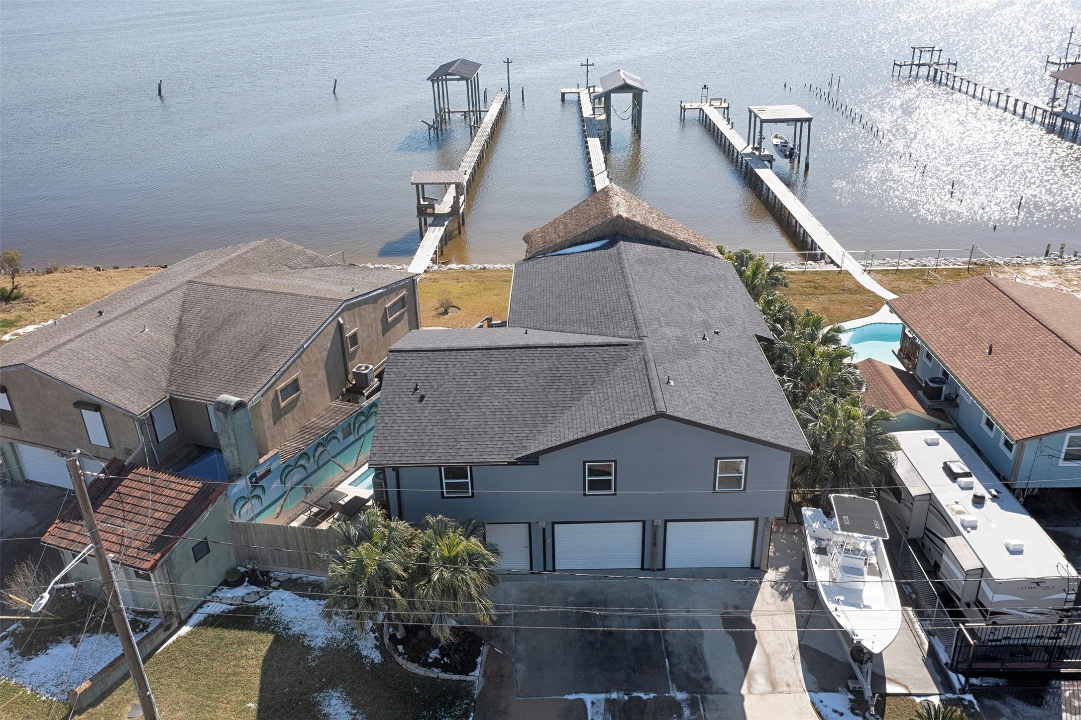 Image 3: Aerial view showcasing your private waterfront hom