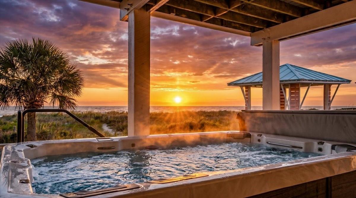 Image 2: Watch the sunrise over the Gulf in this luxurious