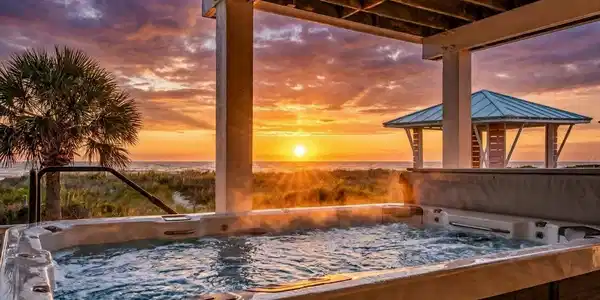Image 2: Watch the sunrise over the Gulf in this luxurious