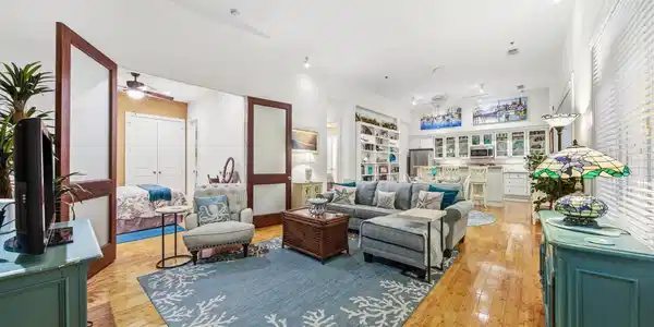 Image 2: View of the living room looking into the secondary