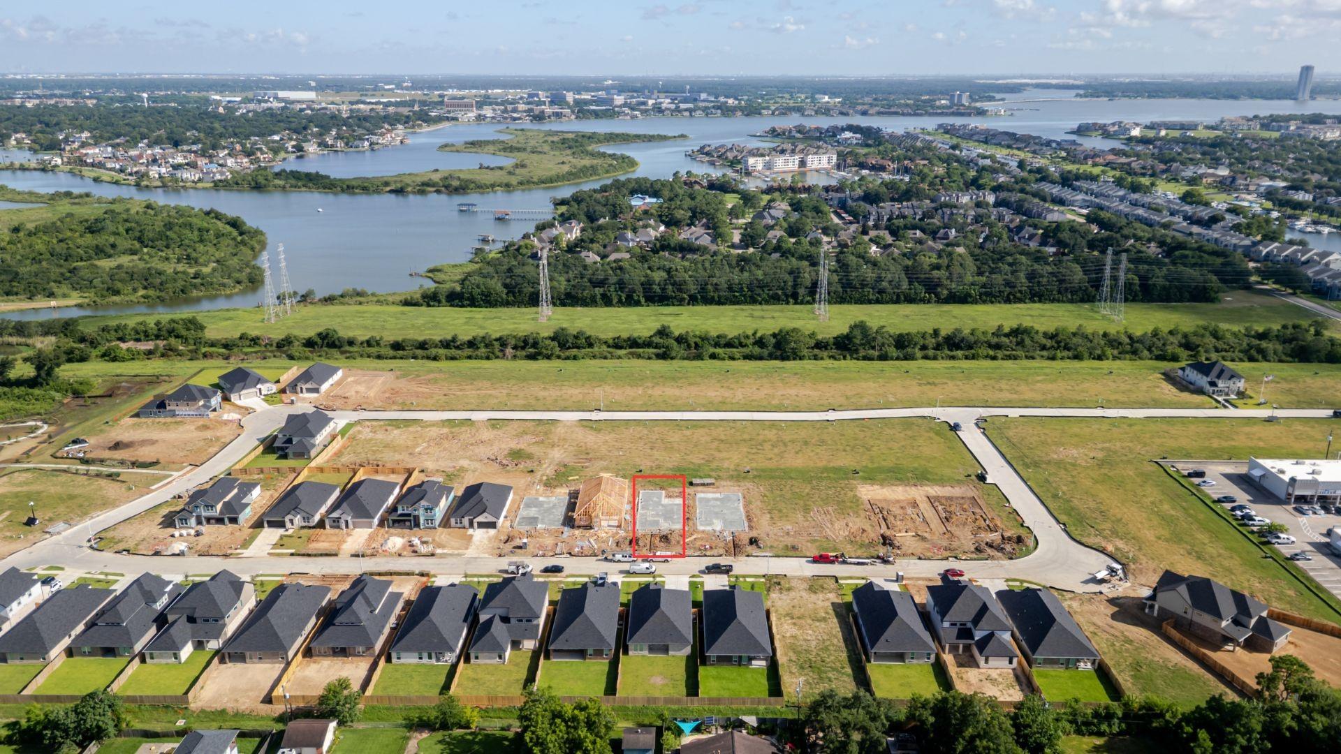 Image 3: The lot location (red outline) for this home offer