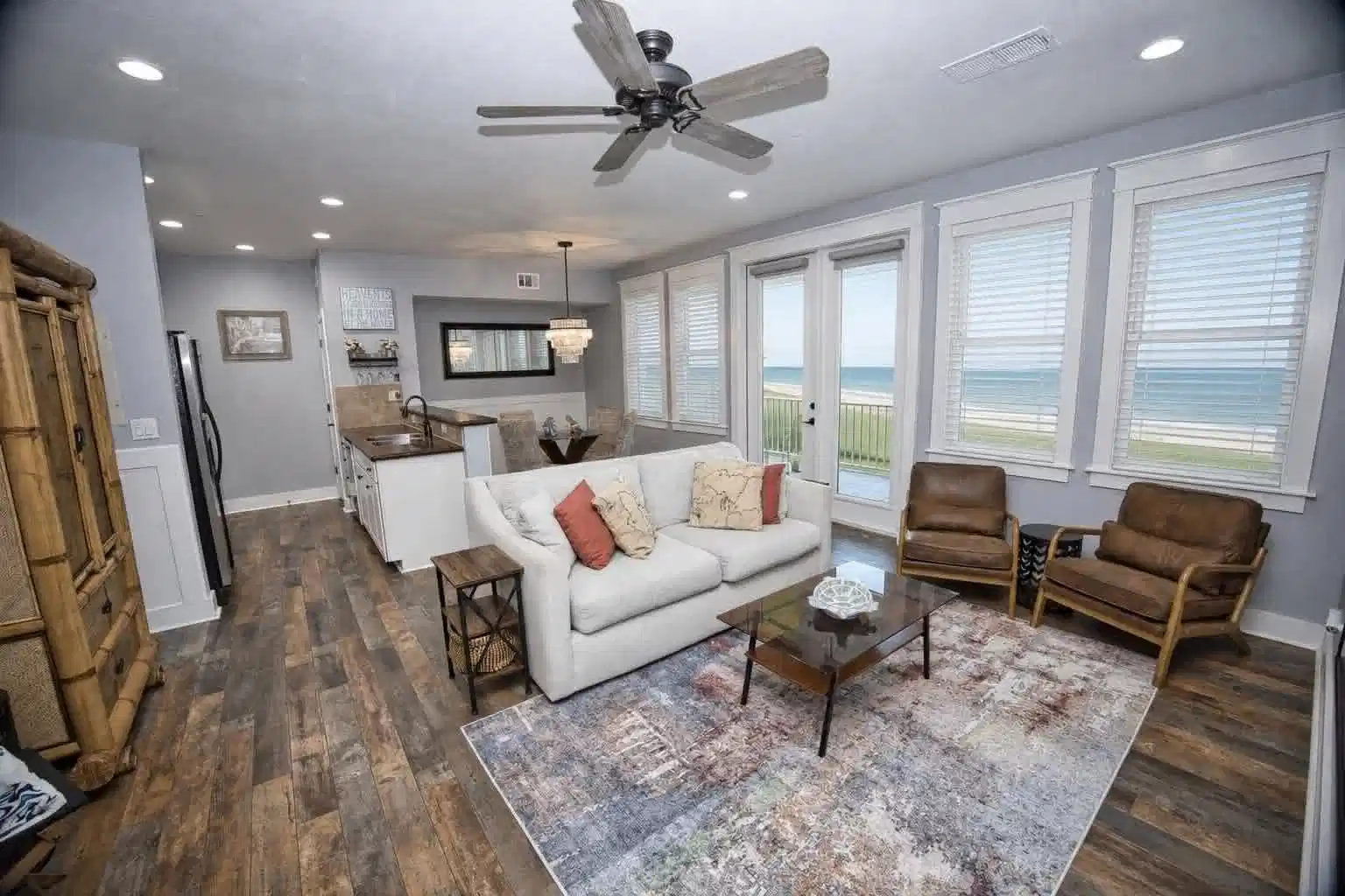 Image 1: Open Living Area with Views to Large Balcony