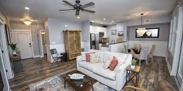 Image 3: Open living to Kitchen and dining