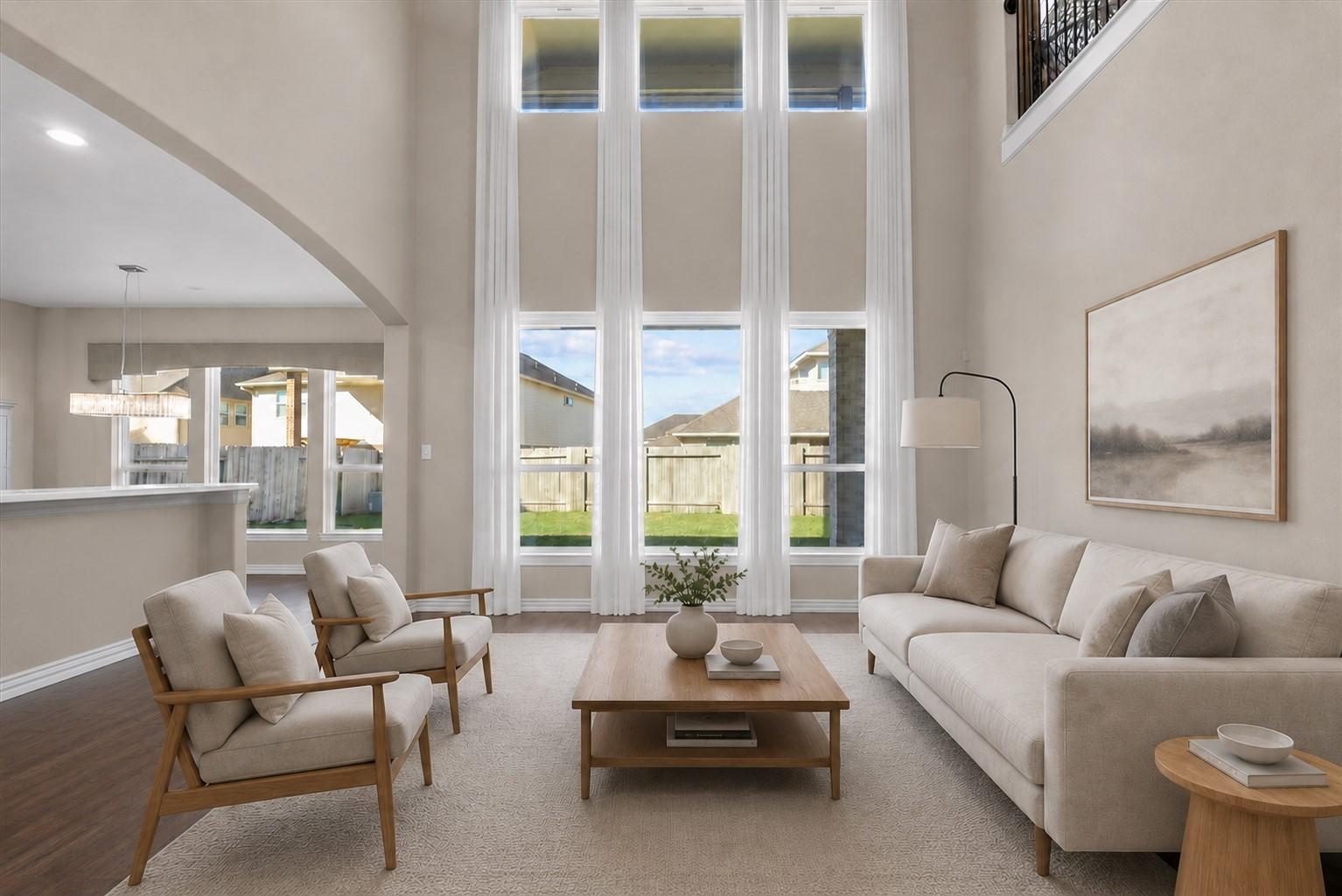 Image 4: Living room virtually staged
