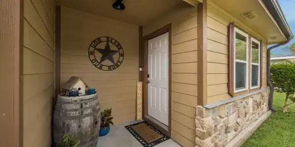Image 3: Front door entry which highlights the recently ins