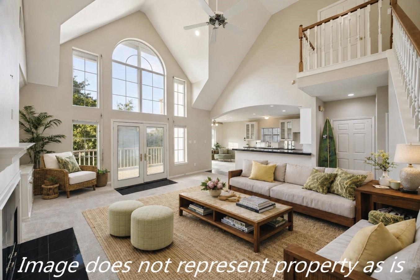 Image 4: Virtual staging of living room.