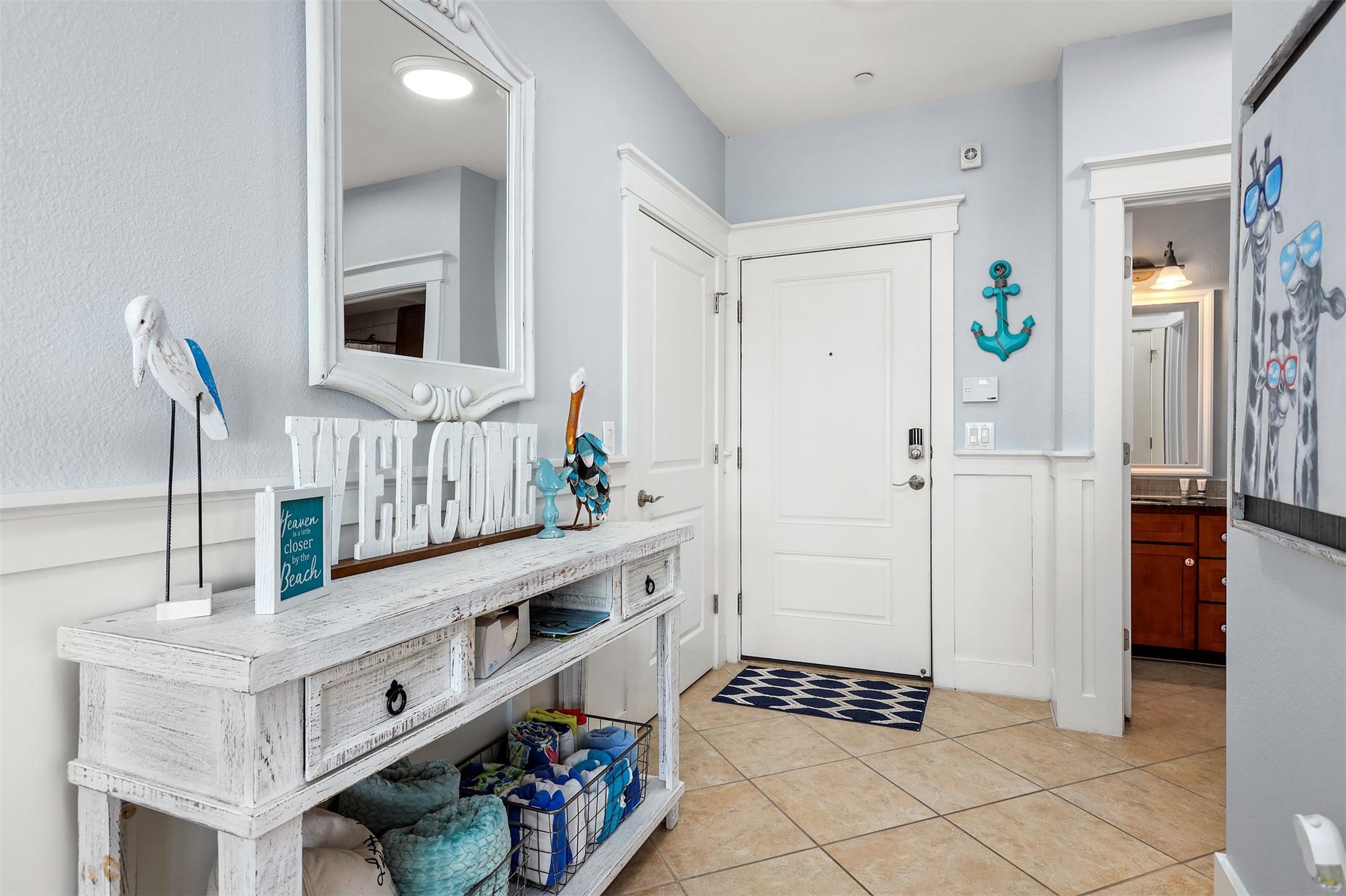 Image 3: A cheerful coastal entry sets the tone with a fres