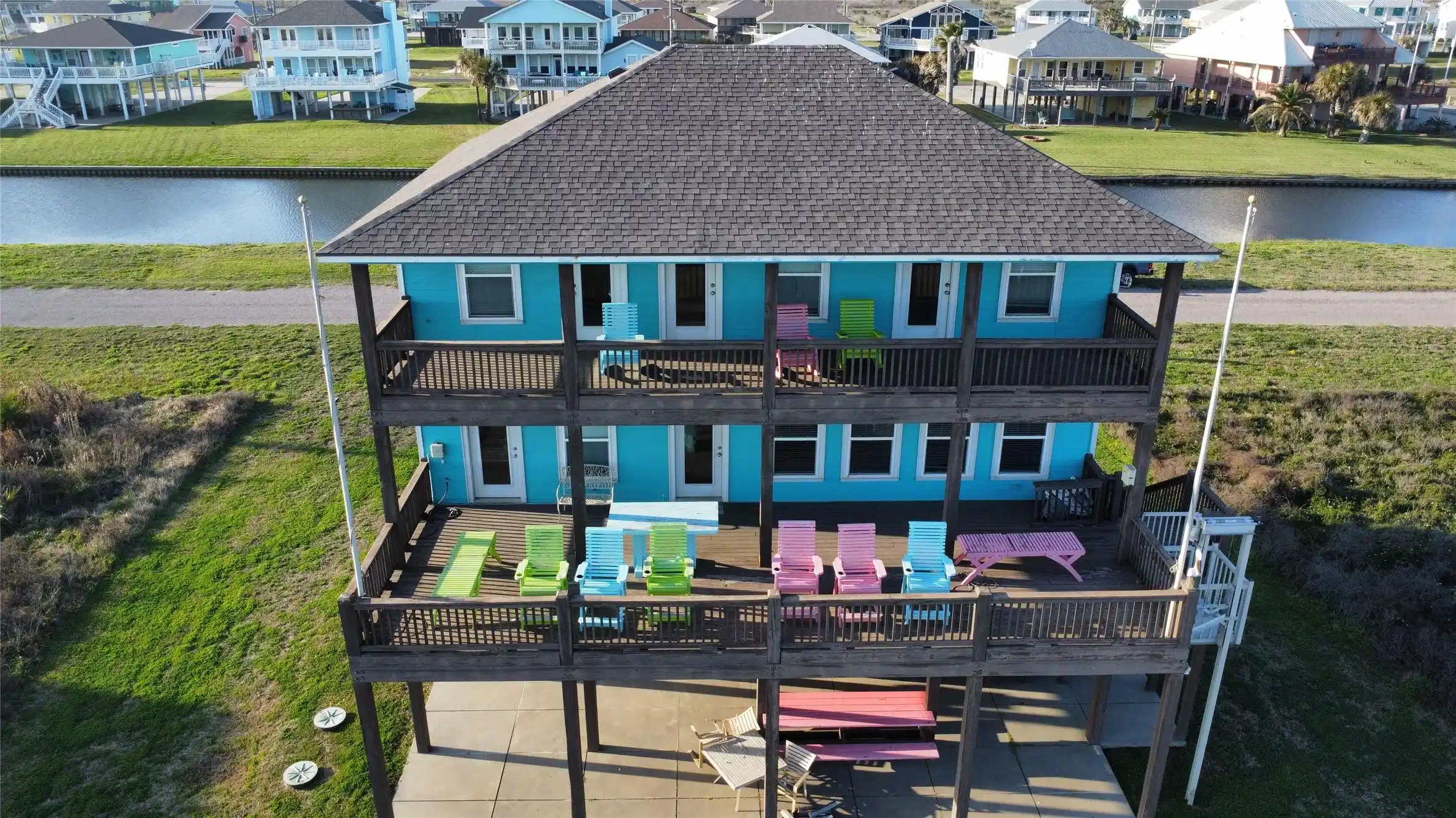 Image 1: Aerial view from the south of the house