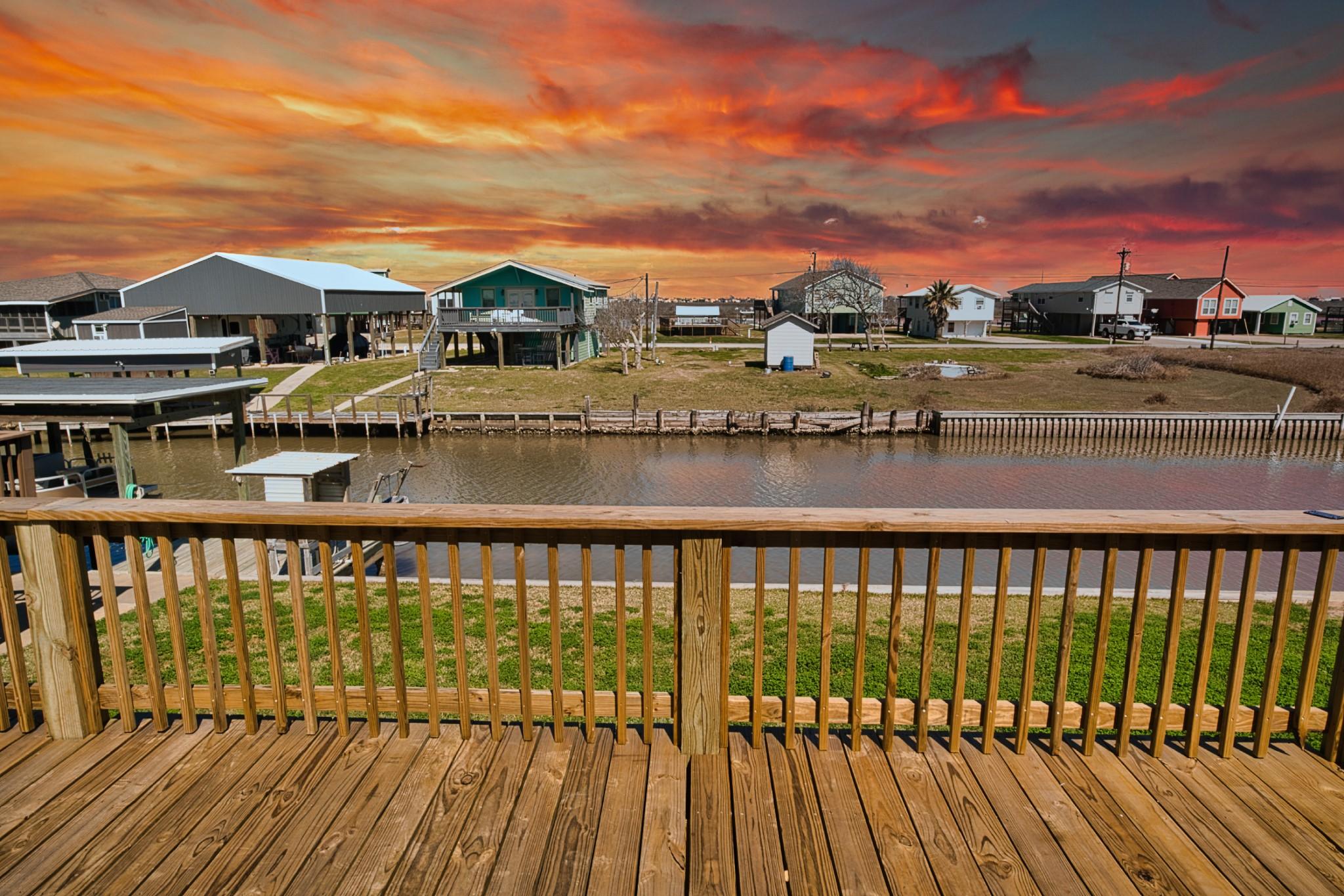 Image 1: AI-generated view of sunset over the canal