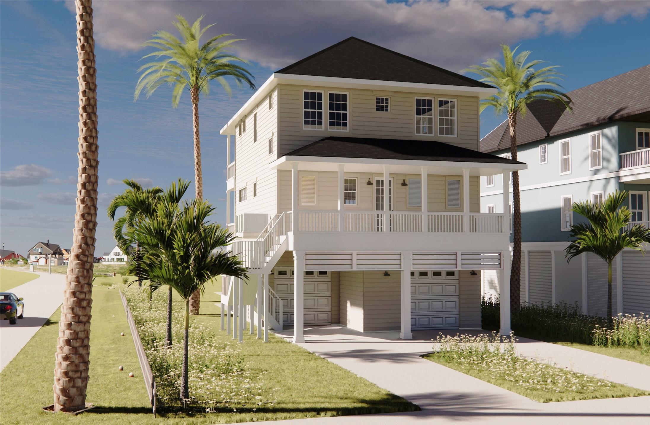Image 2: This striking coastal home shines with a warm beig