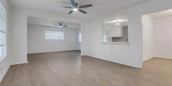 Image 3: View from living room.
