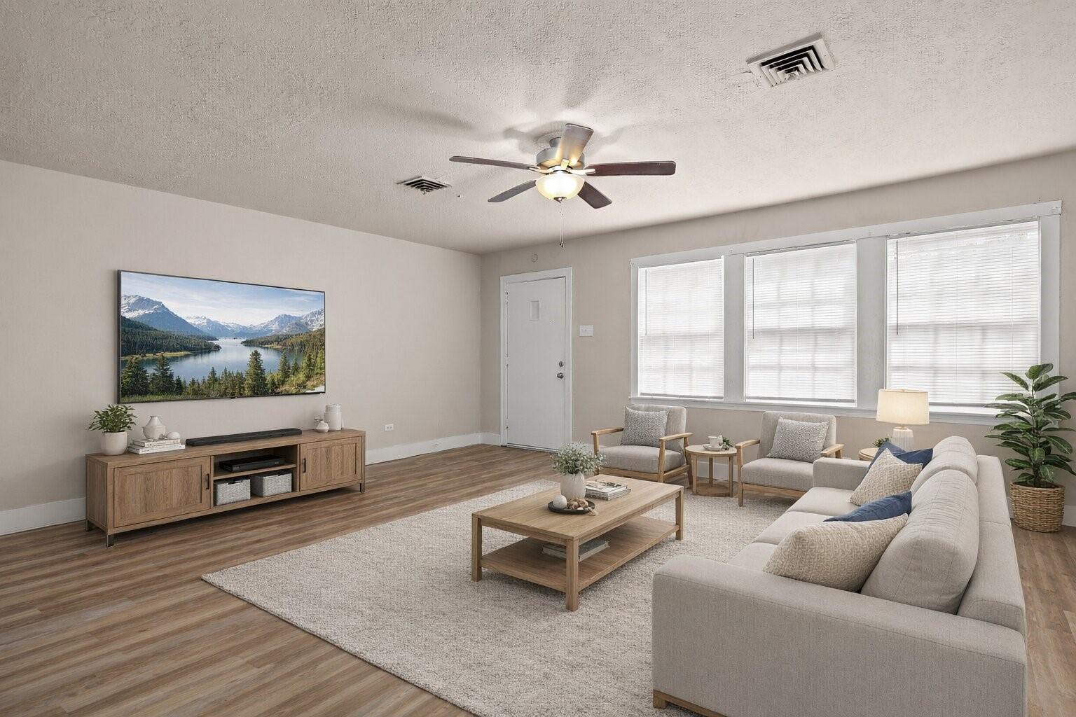 Image 2: Virtually staged living room