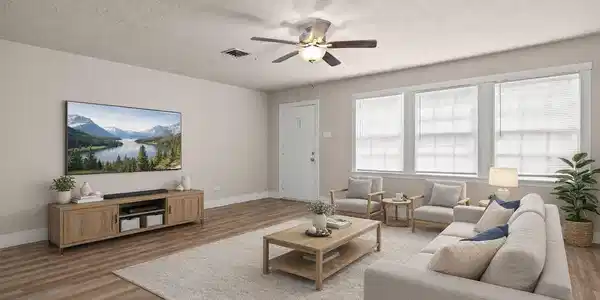 Image 2: Virtually staged living room