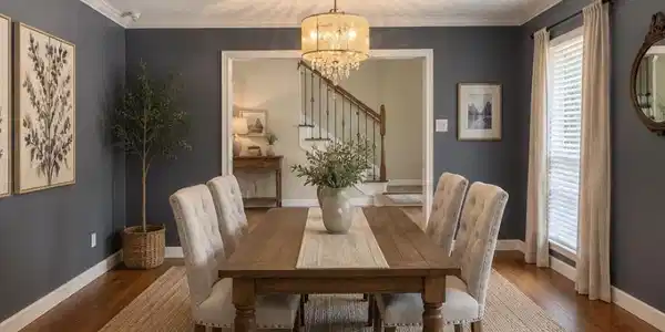 Image 3: Virtually staged formal dining or could be 2nd Liv