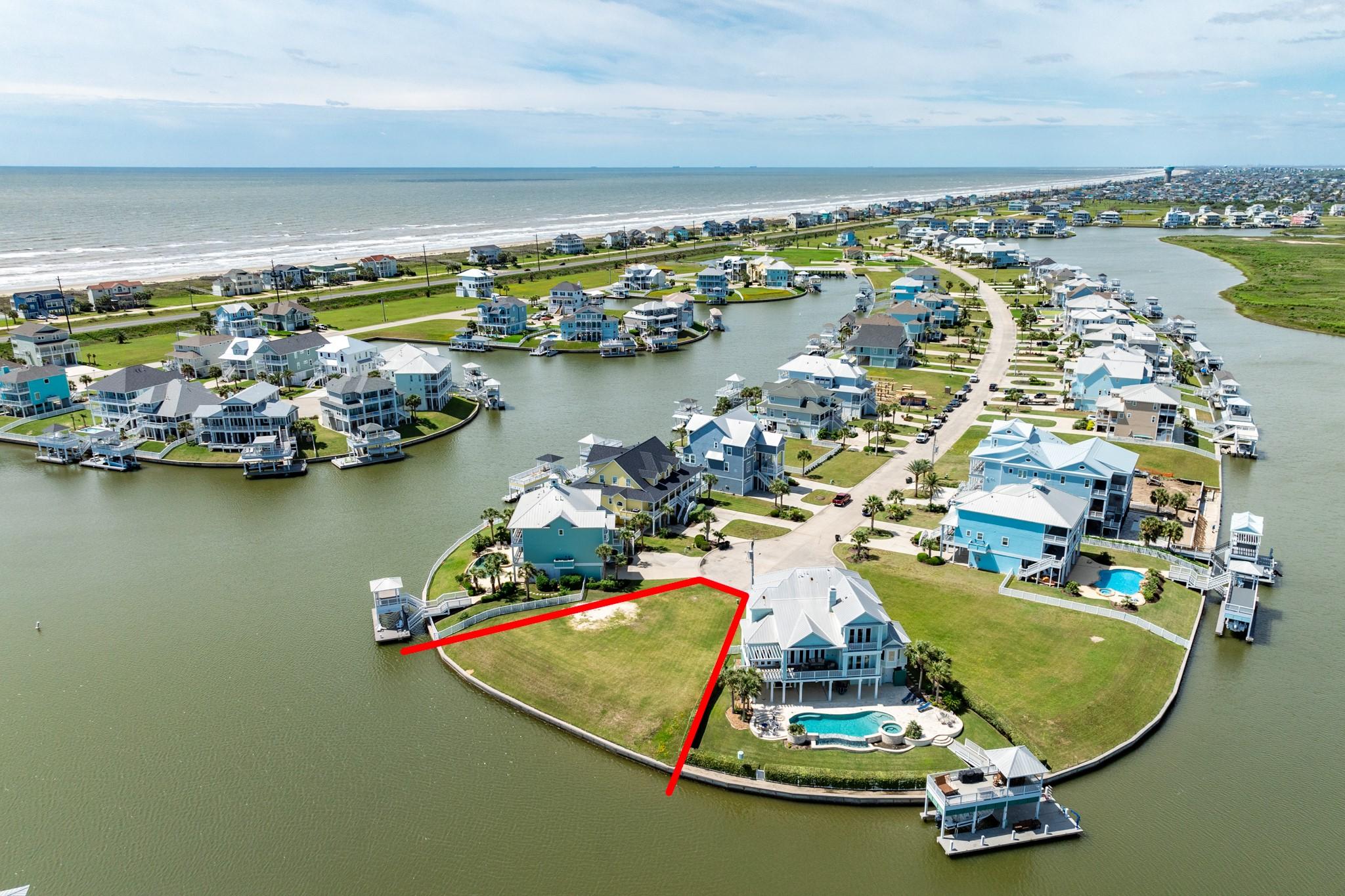 Image 2: Aerial view of the lot looking towards the west.