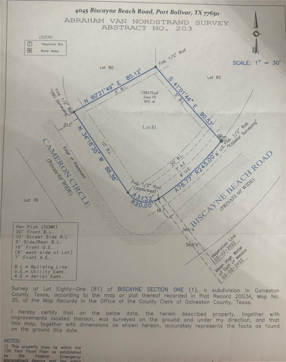Image 1: 4045 Biscayne Beach Road Survey