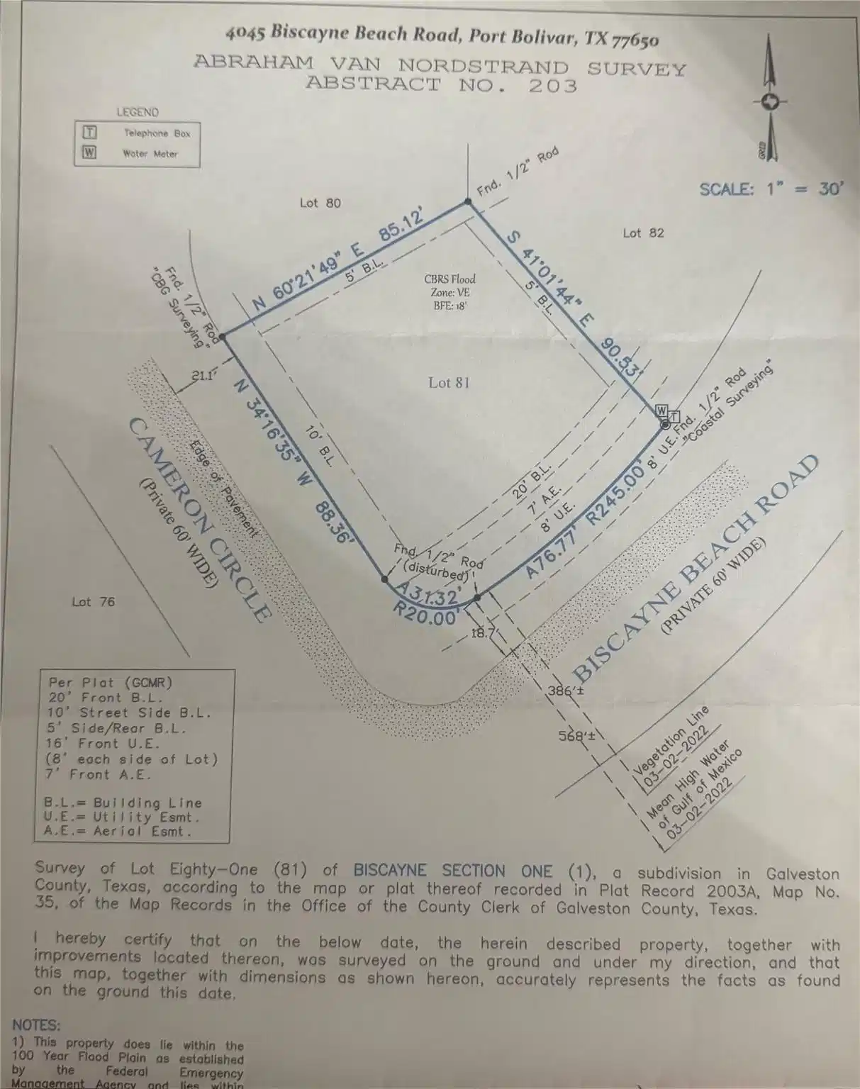 Image 1: 4045 Biscayne Beach Road Survey