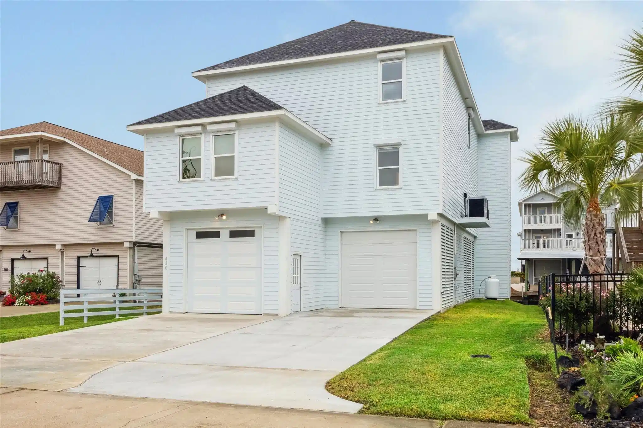 Image 1: street view of home with room for pool