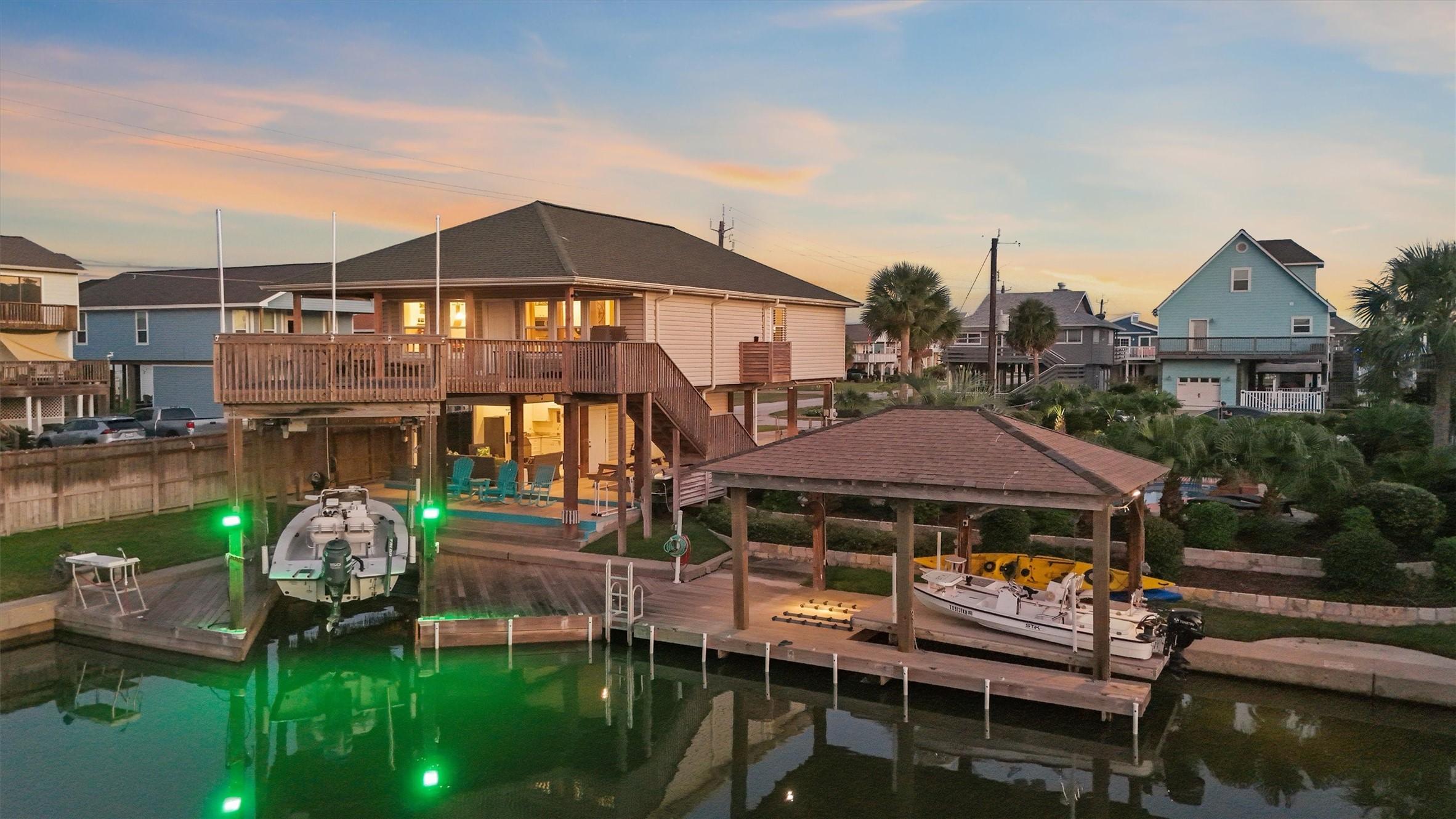 Image 3: Boat house, Boat slip, jet ski lift and a beautifu