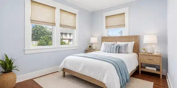 Image 4: Virtual staging of the front bedroom showing what