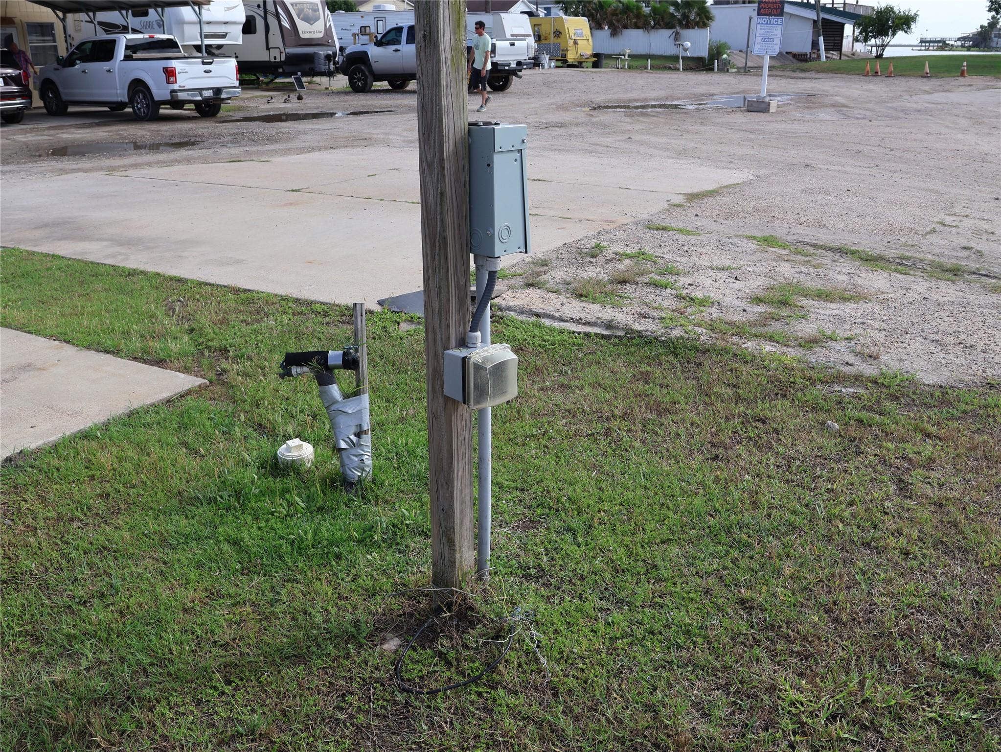 Image 3: This photo shows utility hookups, for RVs or trail