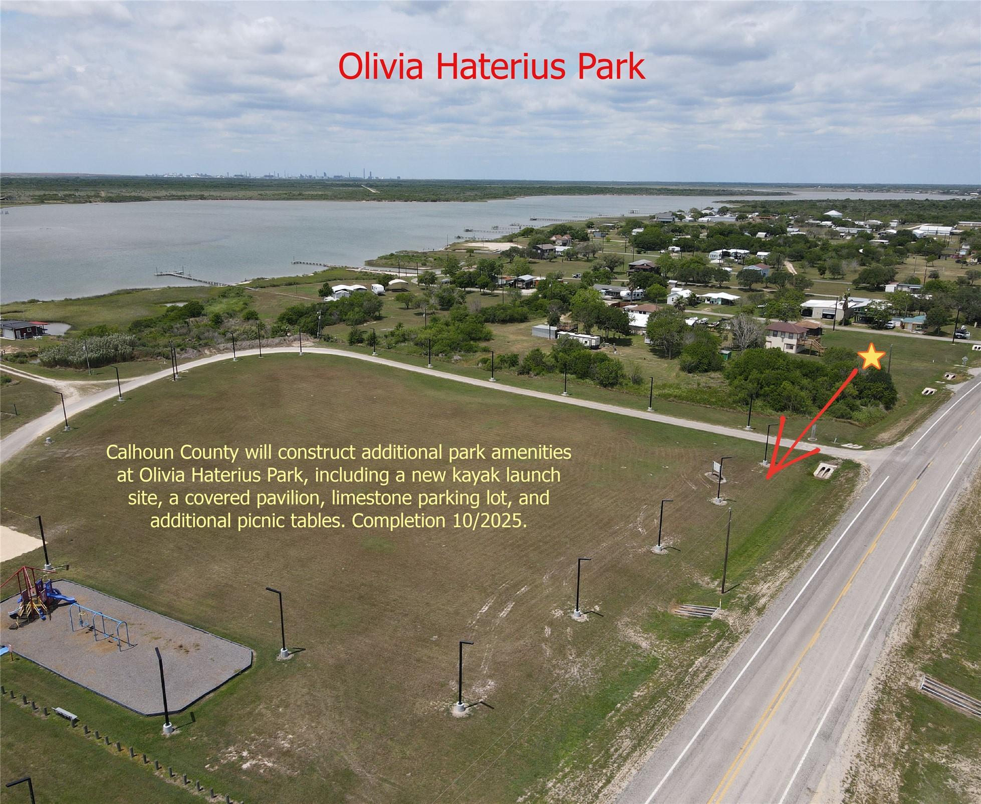 Image 3: This aerial photo showcases Olivia Haterius Park,