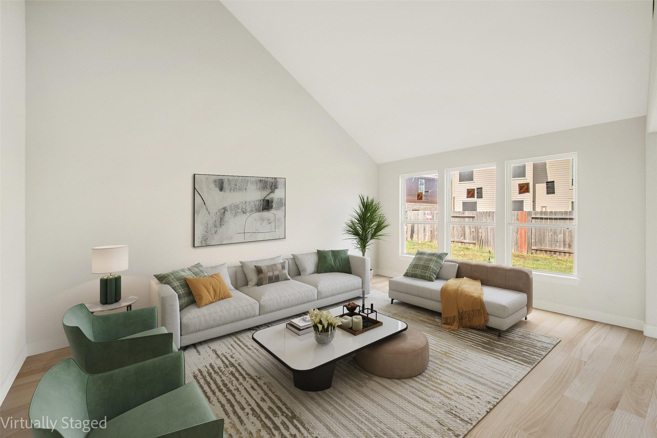 Image 4: Family Room virtually staged.