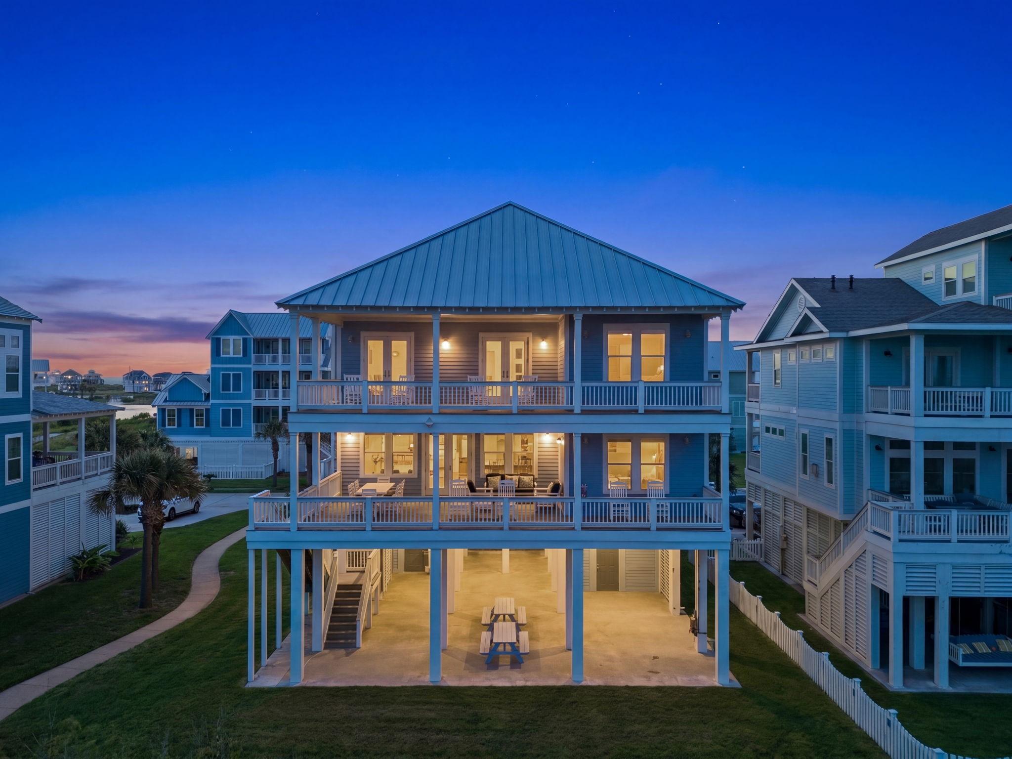 Image 4: The covered balconies and patio double the size of
