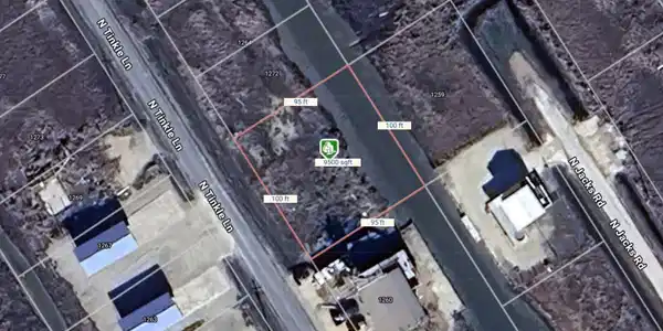 Image 3: The property is 100' wide and 95' deep