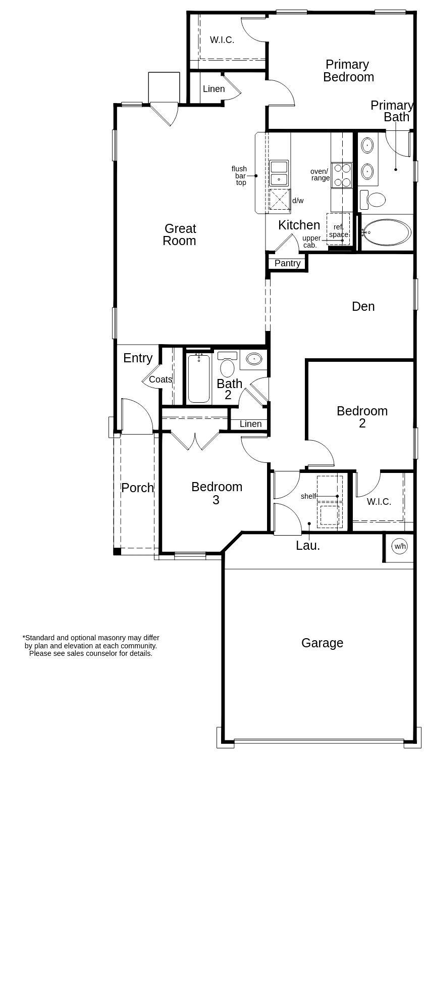 Image 2: This floor plan features 3 bedrooms, 2 full baths,