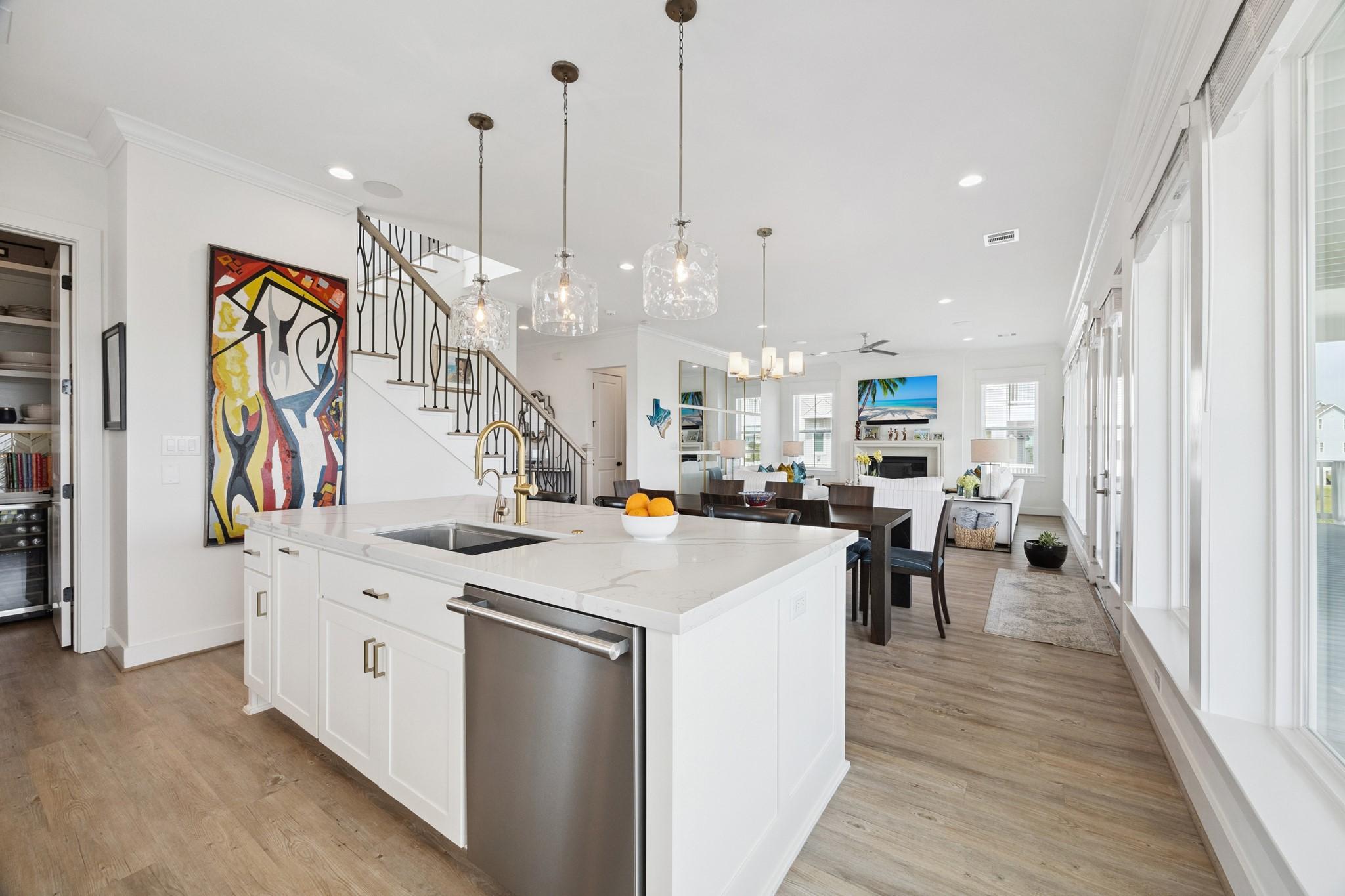 Image 4: Another view of open kitchen, dining and living ro