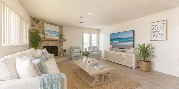 Image 2: virtually staged living room