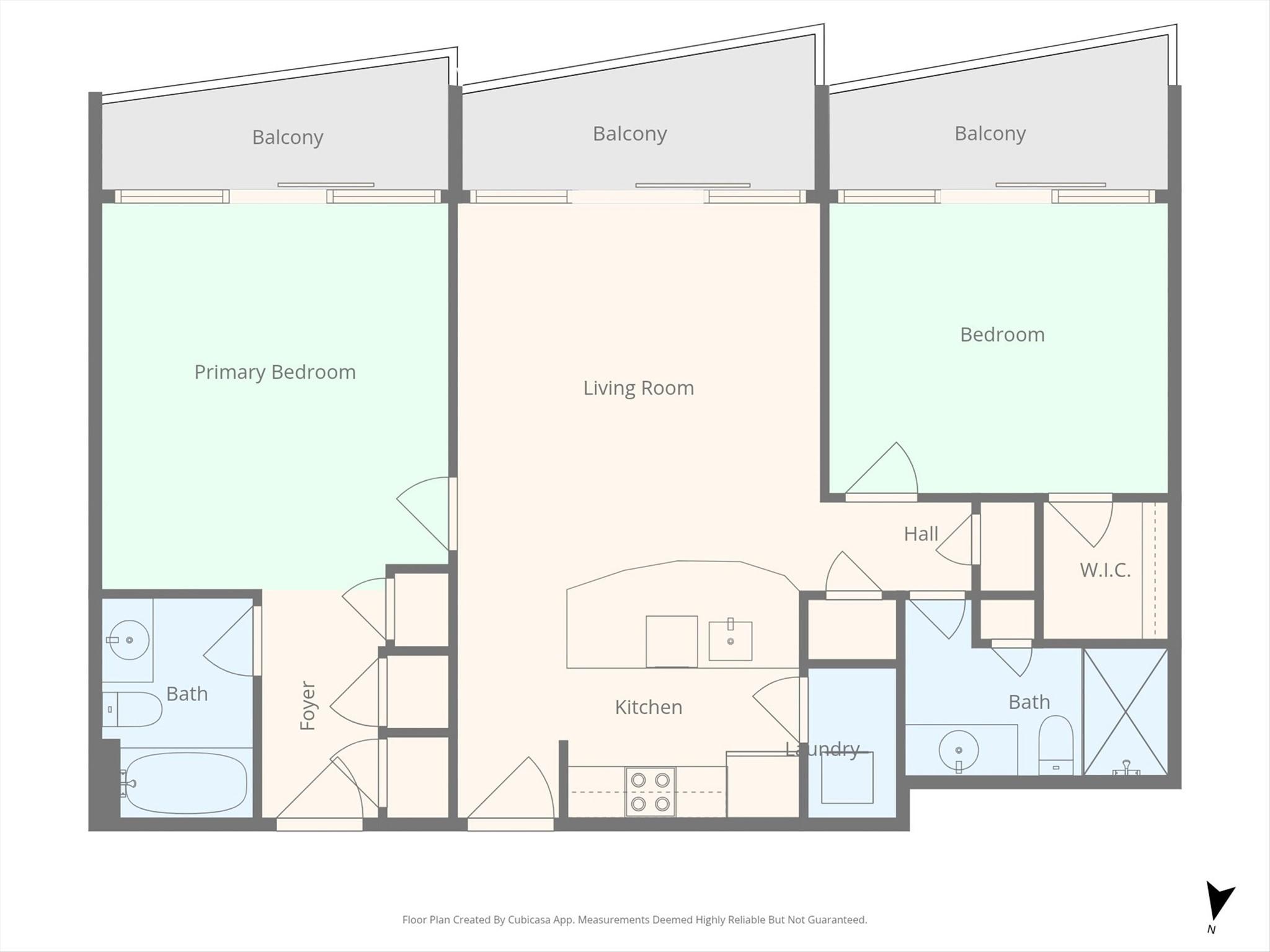 Image 3: The floor plan features a spacious layout with two