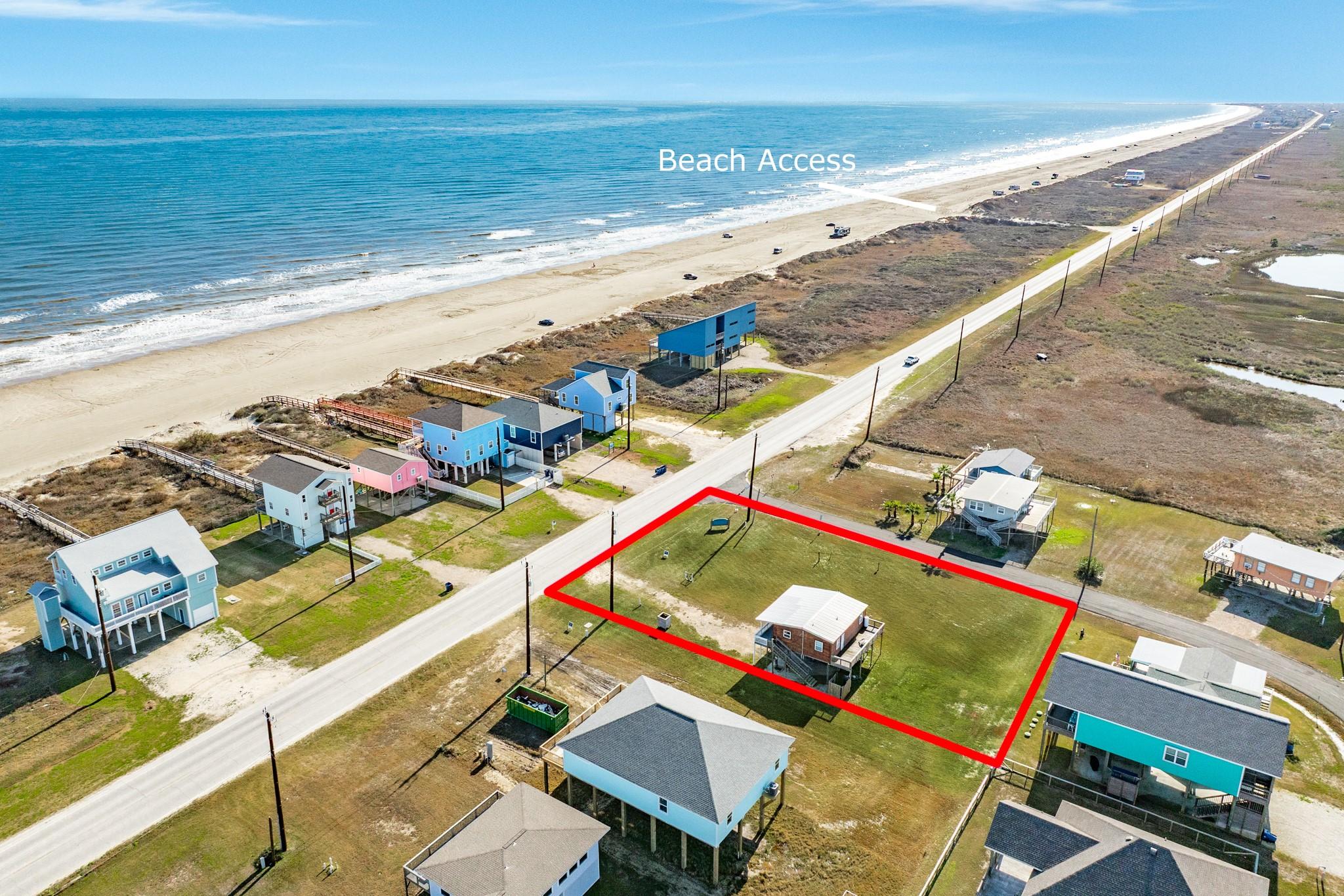 Image 3: Aerial &ndash; Neighborhood & Beach Access &ndash; Elevated vi