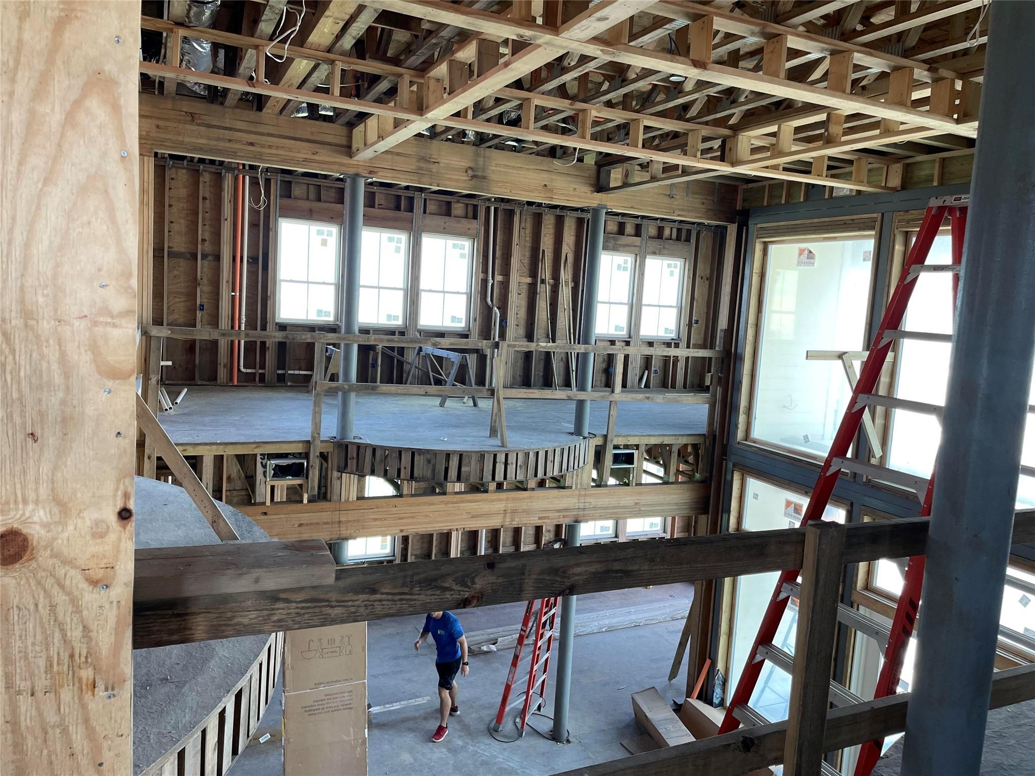 Image 2: View from second story overlooking main living spa